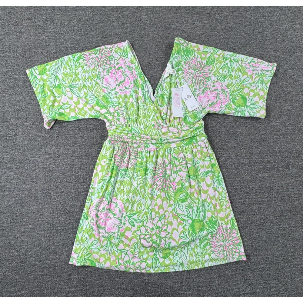 Lilly Pulitzer Green & Pink Floral Parigi Romper